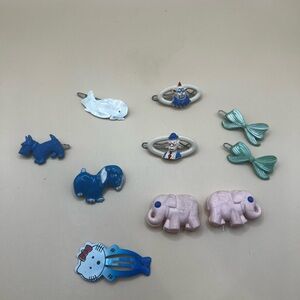 Vintage Lot Cracker Jack Barrettes Girls Clara Belle? Tv Hello Kitty Scottie Dog